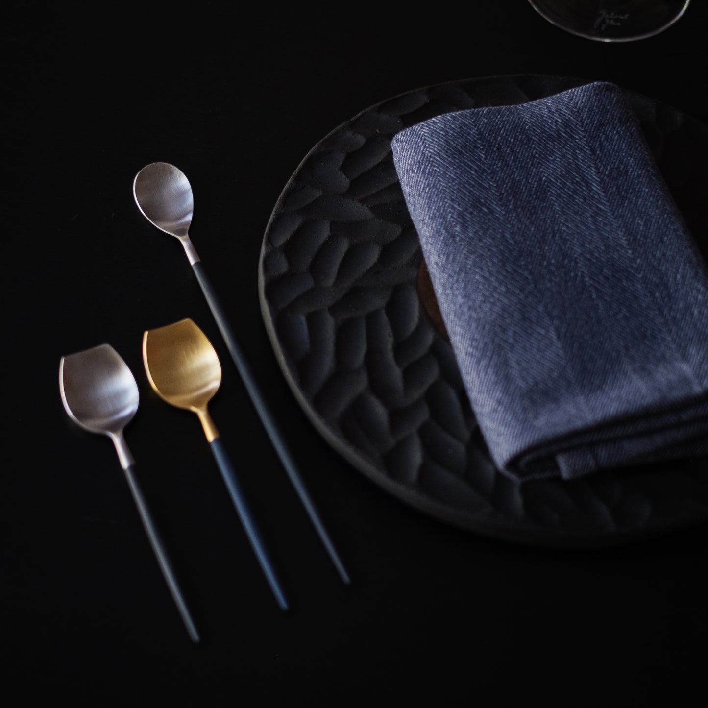 Cutipol Sugar Spoon — Blue & Gold
